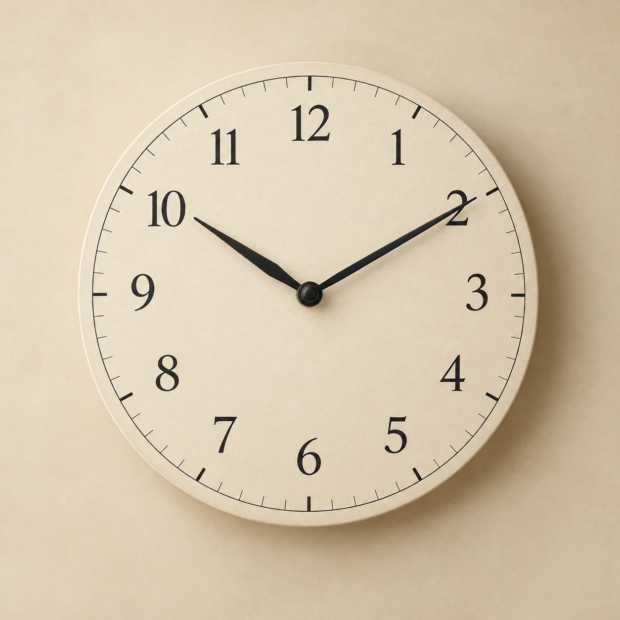 Margin Mini Clock — Ivory / Ink