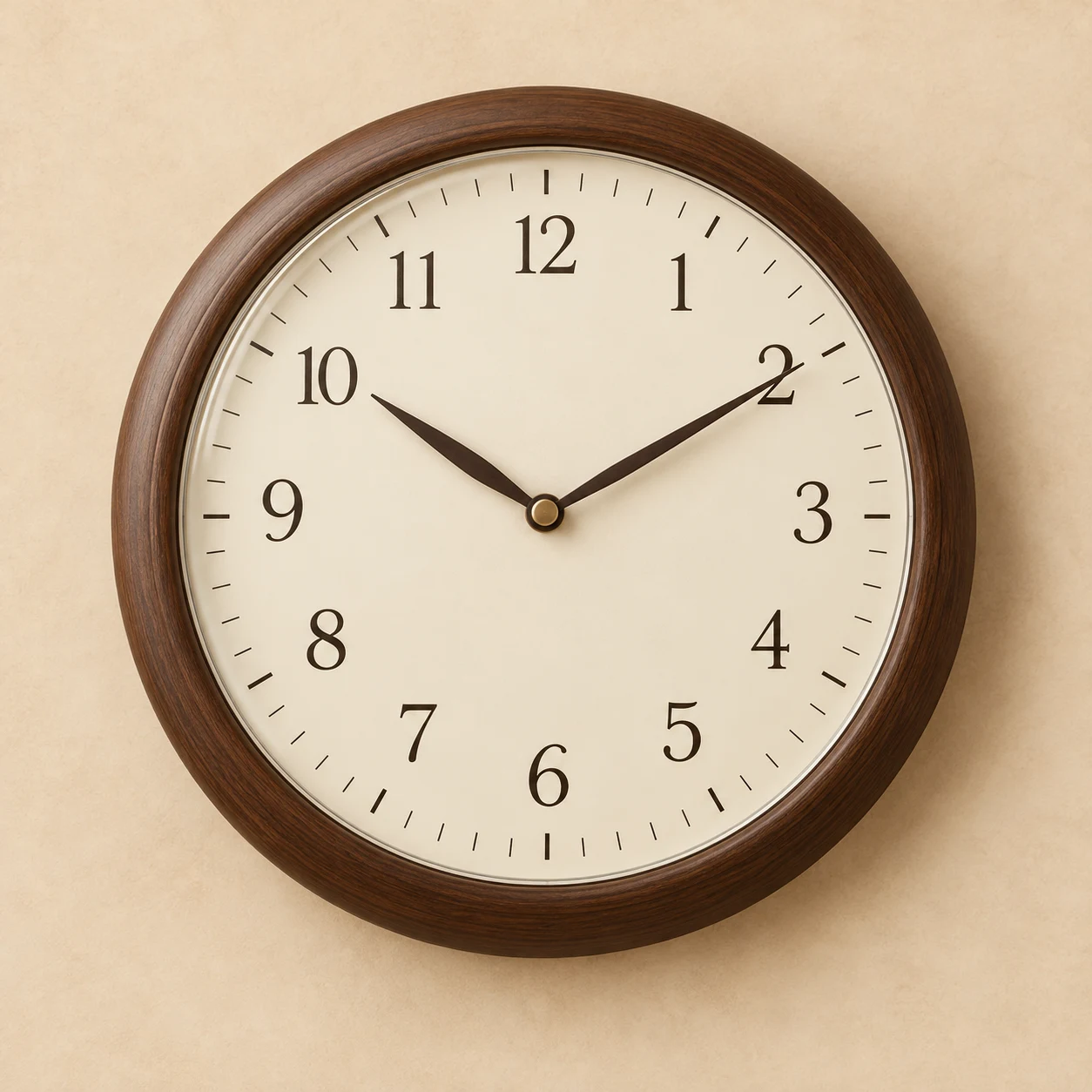 Reading Room Clock — Brown / Ivory